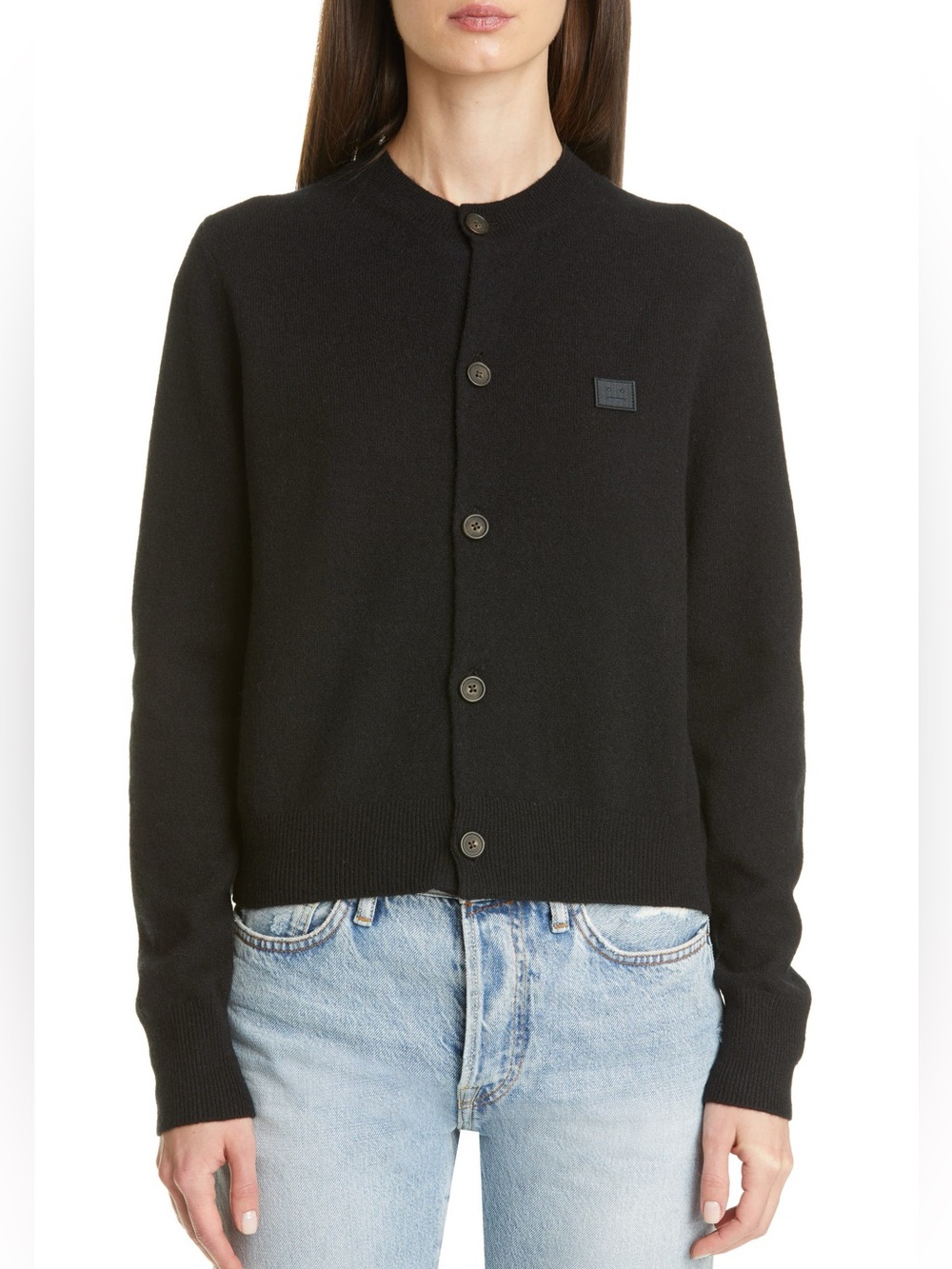 Acne Studios Keva Face Patch Wool Cardigan